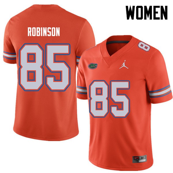 Jordan Brand Women #85 James Robinson Florida Gators College Football Jersey Orange